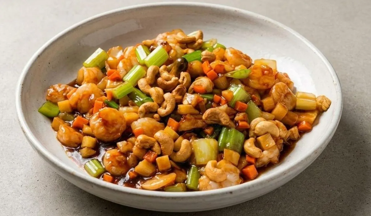 Stir-fried shrimp with cashew nuts and diced vegetables at China Chef Restaurant, a Chinese Restaurant in Daphne